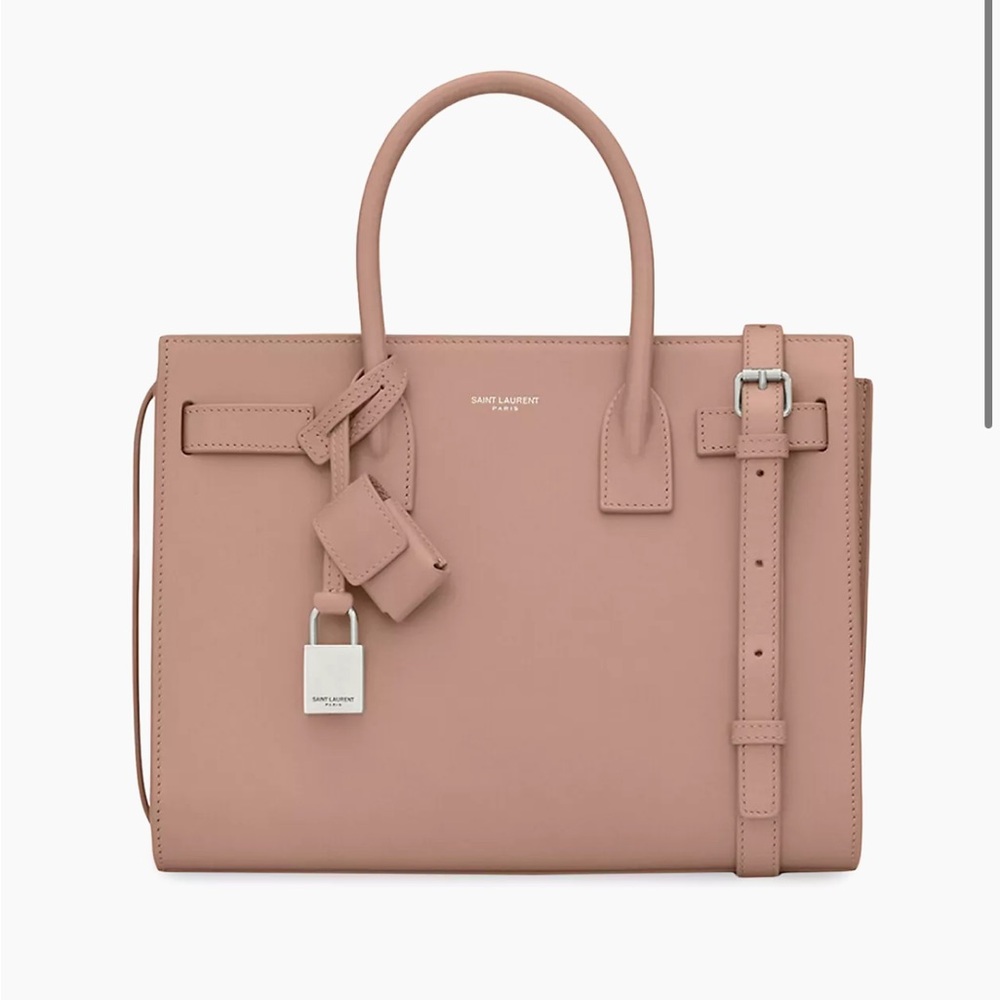 Saint Laurent Sac De Jour Nano Top-Handle Bag AUTHENTIC Vintage Rose NEW